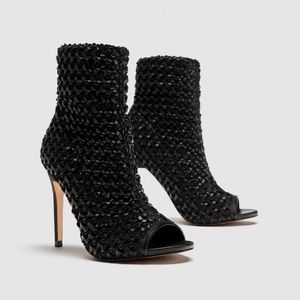 Zara Braided Ankle Boot Sandals